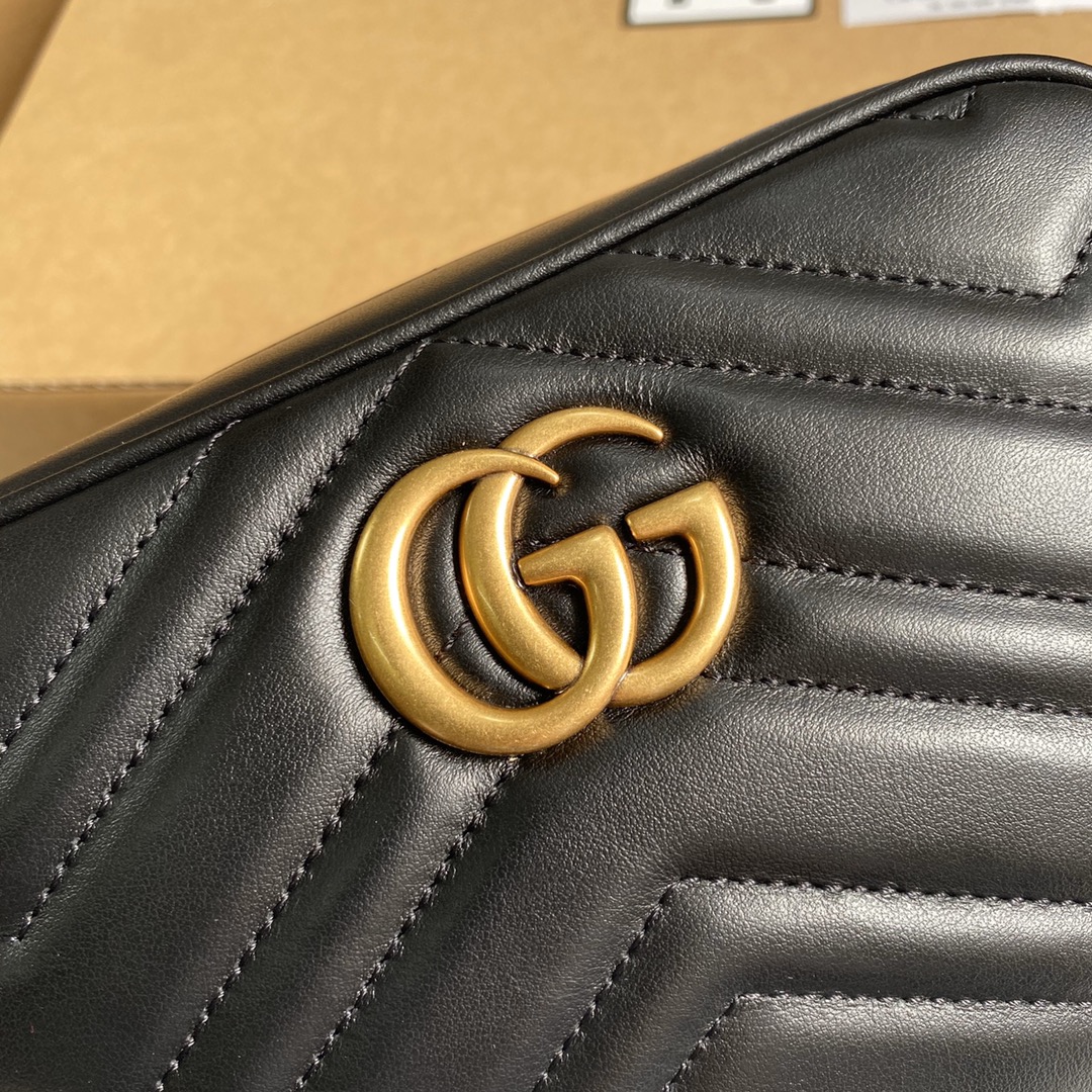 Gucci GG Marmont Matelasse Mini Shoulder Bag 448065 Black